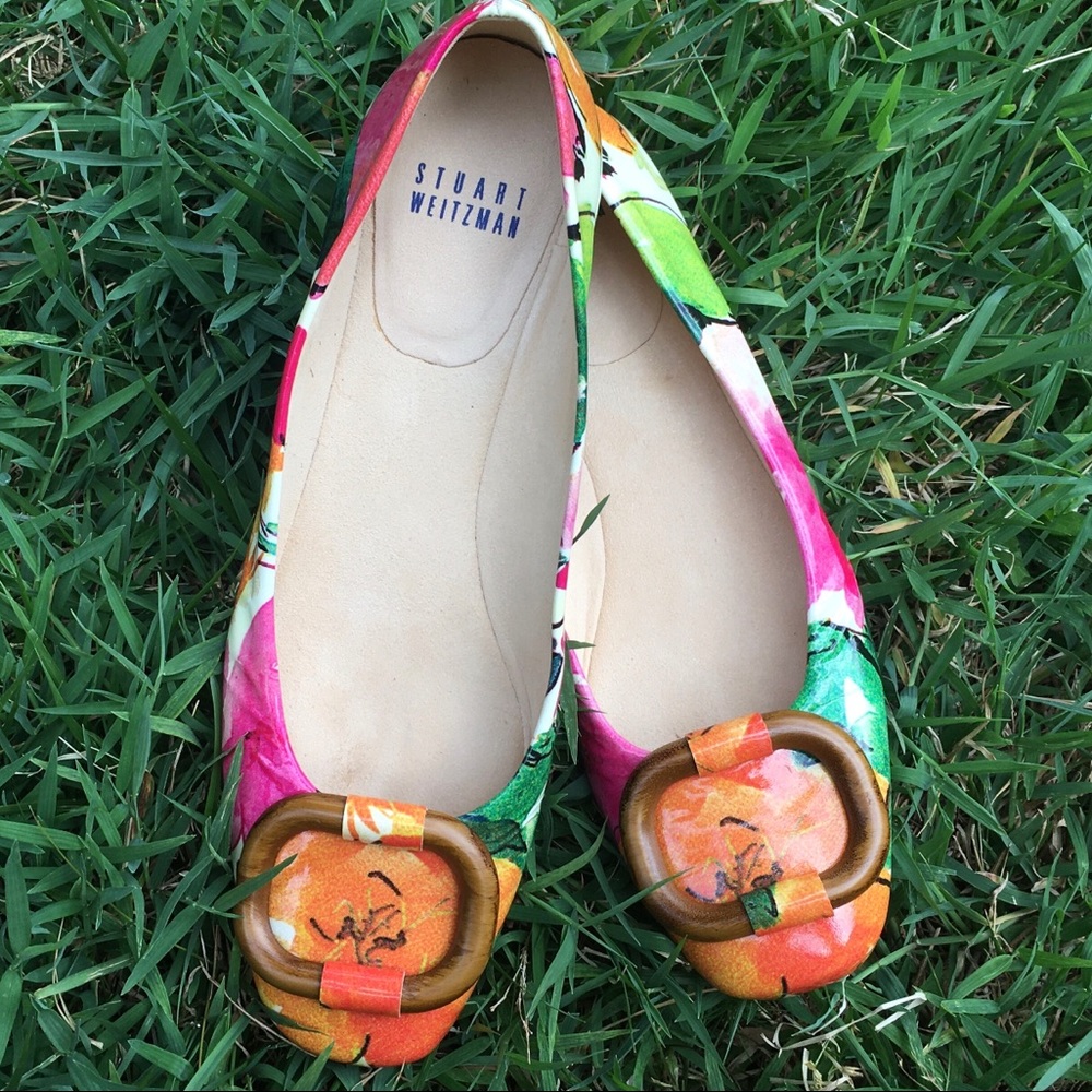 Stuart Weitzman Patent Leather Resort Wear Flats